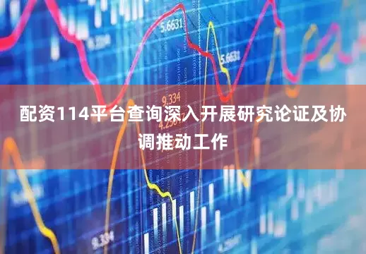 配资114平台查询深入开展研究论证及协调推动工作
