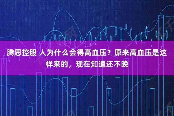 腾思控股 人为什么会得高血压？原来高血压是这样来的，现在知道还不晚